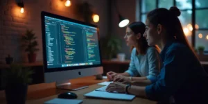 Ghaziabad web development agency team of developers discussing website strategy