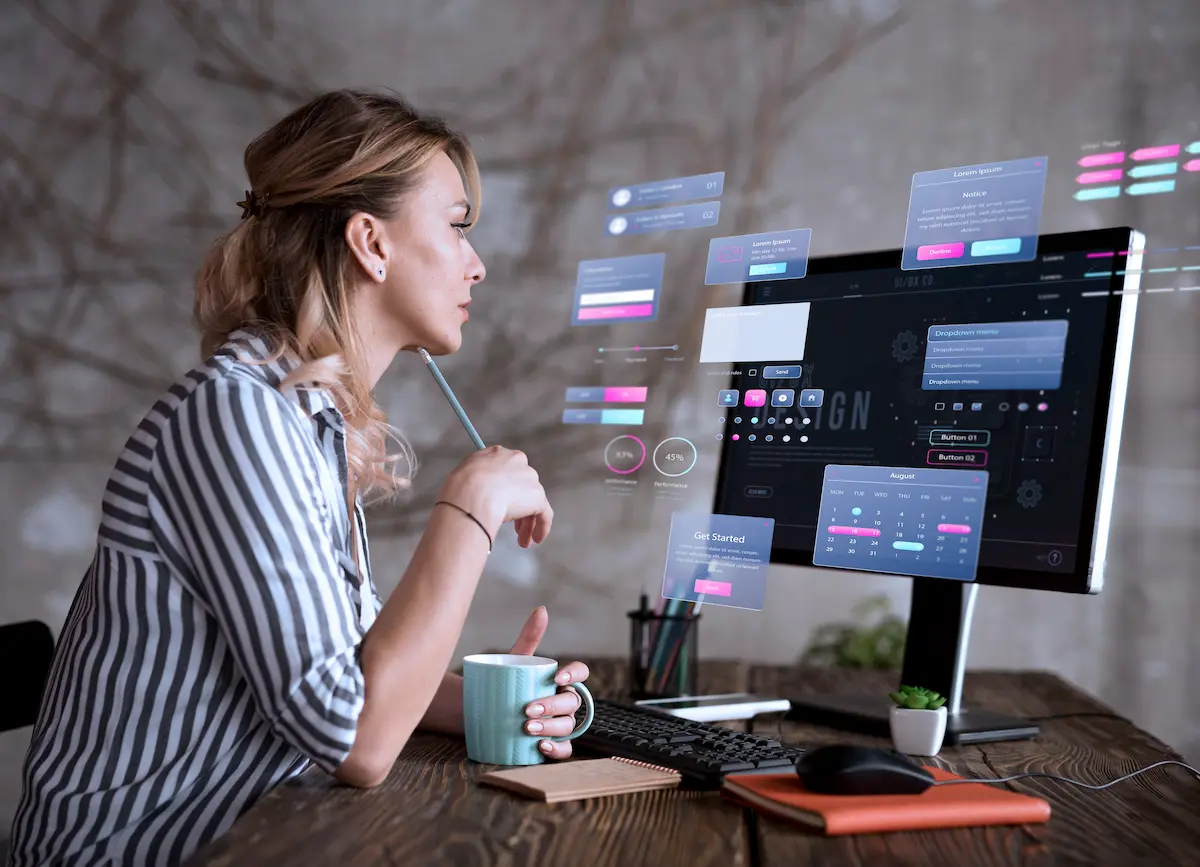 Experienced Web Designer in South Delhi working on a website development
